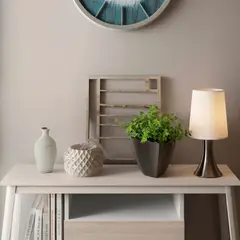 CASA BONITA - Lámpara De Mesa Trompeta Touch Set 2 Unidades Blanco