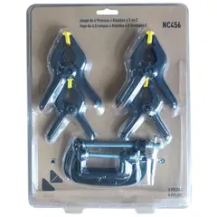KARSON - Set 6 prensas 4 rápidas 3 - 4 - 6 - 2 en C 2 y 3 Pulgadas NC456