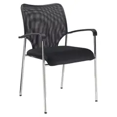 JUST HOME COLLECTION - Silla Interlocutora con Brazos Malla Negro