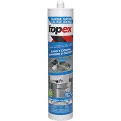 TOPEX - Silicona Acética Con Fungicida Transparente 300 ml