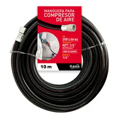 FLEXCO - Manguera aire 200 libras 10 metros largo x 1/4 pulgadas (0,63 diámetro) acoplada ,Flexco CM0250X10-0-UND