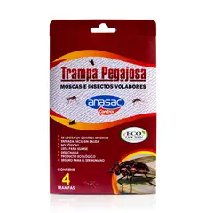 ANASAC - Trampa Pegajosa Para Insectos Tiras X 4 Unidades