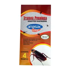 ANASAC - Trampa Pegajosa Para Cucarachas X 4 Unidades