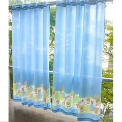 DOHLER - Setx2 Cortinas Baby Bear 160X180Cm Azul