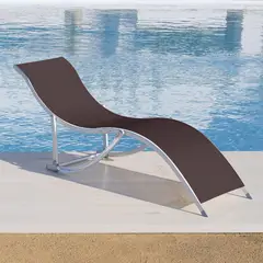 JUST HOME COLLECTION - Asoleadora Plegable Aluminio Y Textil Sky Chocolate 
Just Home Collection