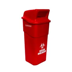 COLEMPAQUES - Caneca Plástica 50L Rojo Para Riesgo Biológico Con Tapa Cachuca