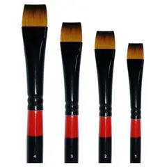 GIOTO - Pincel Plano en Nylon X 4 Unidades