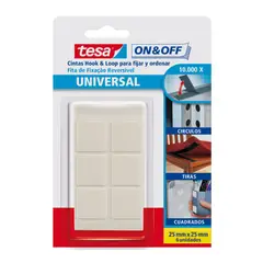 TESA - Cinta Pegante A Cuadros Blancos 25Mm 6Und