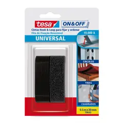 TESA - Cinta Velcro On & Off Negra 0.5M x 20mm