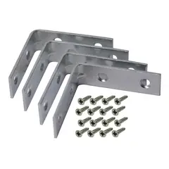 FIXSER - Escuadra Refuerzo 2Pg 4Und Galvanizada