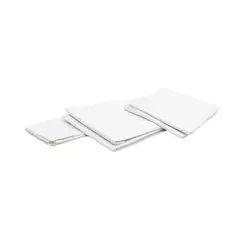 CASA BONITA - Juego De Sábanas Sencillo 132 Hilos Blanco