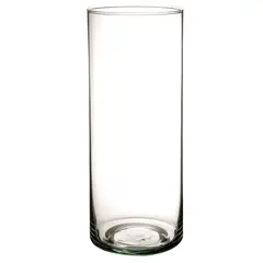 SPAMDS GLASS - Florero Vidrio Cilíndrico 25 X 10cm Clear