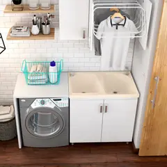 FIRPLAK - Lavarropa Aqua 80X60Cm Fe Flauta Marfil