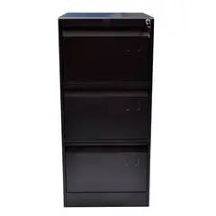 INDUSTRIAS CRUZ - Archivador Metálico 3 Gavetas 102x47x60cm Negro