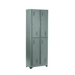 INDUSTRIAS CRUZ - Locker 4 Puestos 180X63X30 Cm Gris Cruz