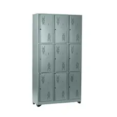 INDUSTRIAS CRUZ - Locker 9 Puestos 180x93x30 cm Gris Cruz