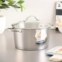 JUST HOME COLLECTION - Olla 24 Cm Acero Con Tapa