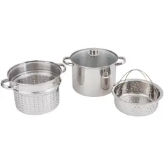 JUST HOME COLLECTION - Olla Pastera 8 Litros Tapa En Vidrio
