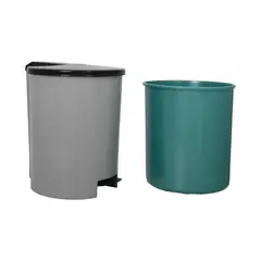 VANYPLAS - Caneca Plástica 25L Gris Con Pedal