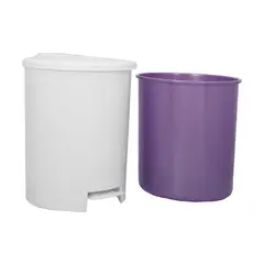 VANYPLAS - Caneca Plástica 25L Blanco Con Pedal