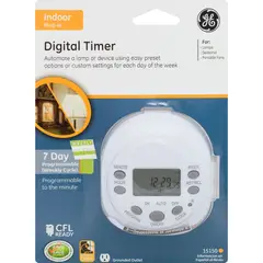 GENERAL ELECTRIC - Timer Digital Blanco 7 Días 1 Sal