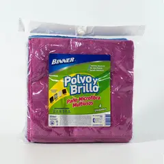 BINNER - Paño Microfibra Multiusos 4 Und
