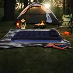 BESTWAY - Combo Colchón Inflable Doble +2 Almohadas + Bomba Manual 191x137 Cm