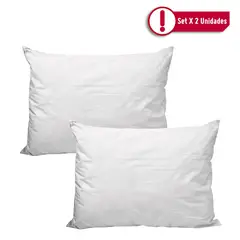 JUST HOME COLLECTION - Set de 2 Almohadas 50x70 cm Fibra sintética Media