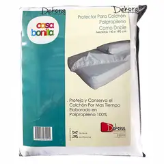 undefined - Protector Para Colchón Doble 140x190 Cm Polipropileno Blanco