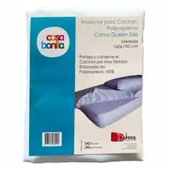 undefined - Protector Para Colchón Extradoble 160x190 Cm Polipropileno Blanco
