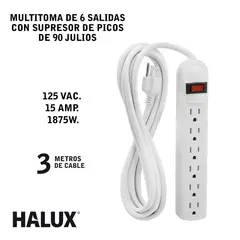 HALUX - Multitoma 6 Salidas 3M