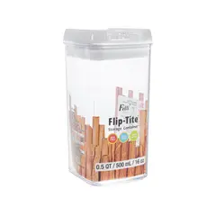 FELLI - Tarro 450 Ml Mini Cuadrado Acrílico Flip Tite