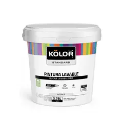 KOLOR - Pintura para Interior Lavable 1 Galón Blanco