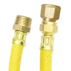 COFLEX - Conector Flexo Metálico Para Gas 100 Cm Amarillo