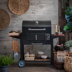 undefined - Asador a carbón con bandeja con tapa 72x47cm mr beef.