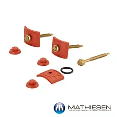 GENERICO - Set De Fijación X 12 Unidades Para Teja Colonial Roja