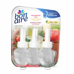 BONAIRE - Ambientador Oil Eléctrico Repuesto Surtidos 3 Unidades x 25 ml Cada Uno