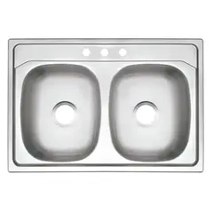 TRAMONTINA - Lavaplatos Doble Perfecta en Acero Inox 304 Satinado 84 x 56 cm