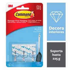 COMMAND - Gancho Para Cocina Transparente, Pequeño