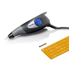 DREMEL - Lápiz Grabador Eléctrico Con 1 Punta De Grabado + 1 Stencil Engraver