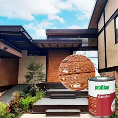 PROFILAN - Pintura para madera en exterior base solvente color limba 0.75 lts elan plus
