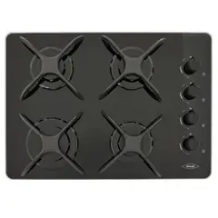 HACEB - Estufa Vidrio Templado 60cm 4 Puestos 96067601EA4XG Negro