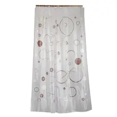 CASA BONITA - Cortina Bano Pvc Estampada 180x195 Cm Ganchos