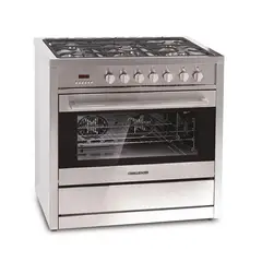 CHALLENGER - Estufa De Piso Con Horno 90 CM 5 Puestos Gris