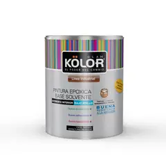 undefined - Kit Pintura Para Pisos Epóxica+Catalizador Gris Kolor 1 Galón