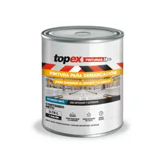 TOPEX - Pintura Para Pisos Exterior e Interior Demarcación Blanco 1 galón