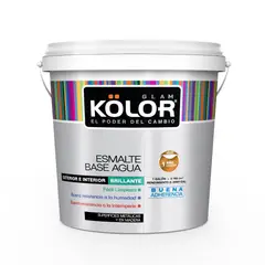 KOLOR - Esmalte Exterior Blanco 1 Galón Base Agua