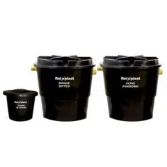 ROTOPLAST - Sistema Séptico Cónico 1000 Litros + Filtro Anaerobio 1000 Litros + Trampa Grasas 250 Litros