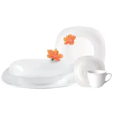 BORMIOLI - Vajilla Parma Blanca Cuadrada 6 Puestos 30 Piezas