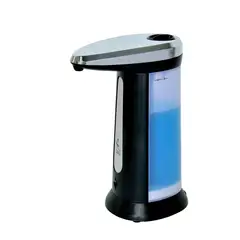 INNOVA - Dispensador de Jabón Líquido Automático Plástico Negro 400 ml de 20x14 cm